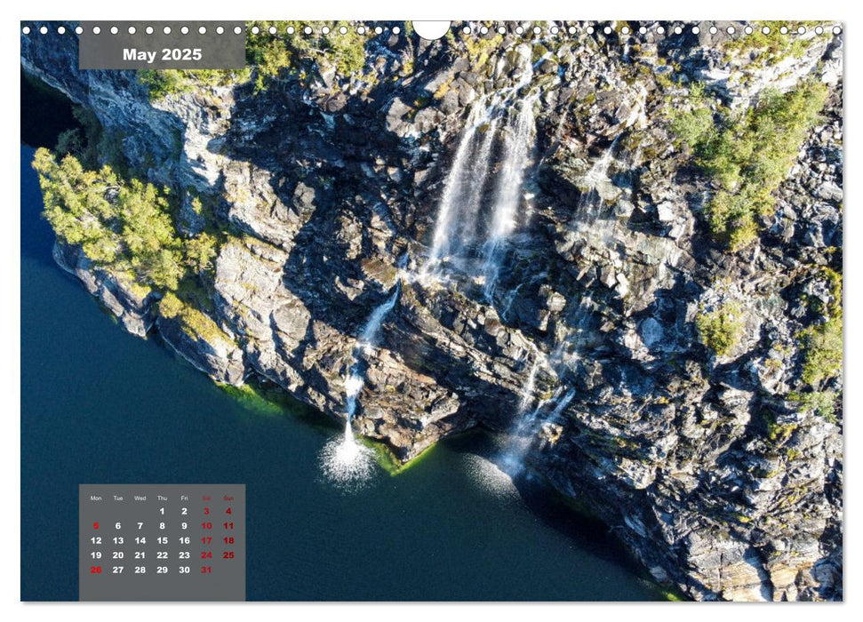 Bird's eye view of Norway (CALVENDO Monthly Calendar 2025)