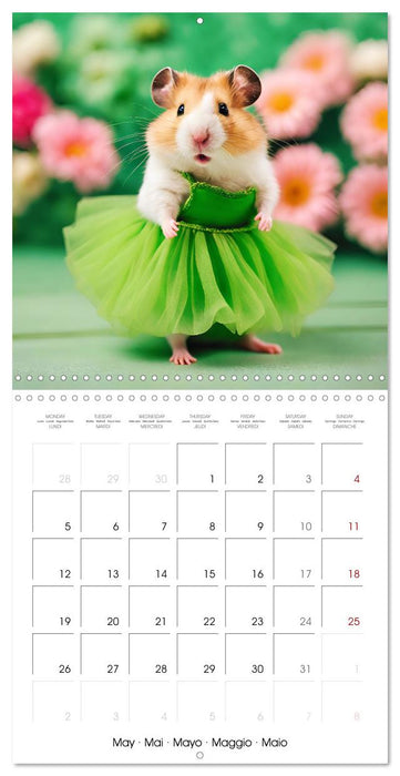 Cute AI hamsters in ballet dresses (CALVENDO Monthly Calendar 2025)