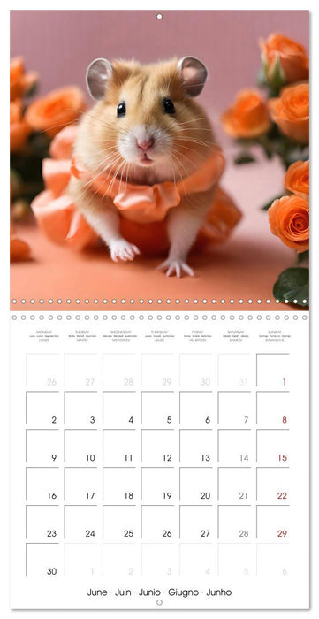 Cute AI hamsters in ballet dresses (CALVENDO Monthly Calendar 2025)