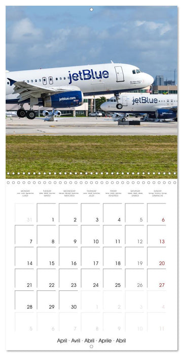 North American Airliners (CALVENDO Monthly Calendar 2025)