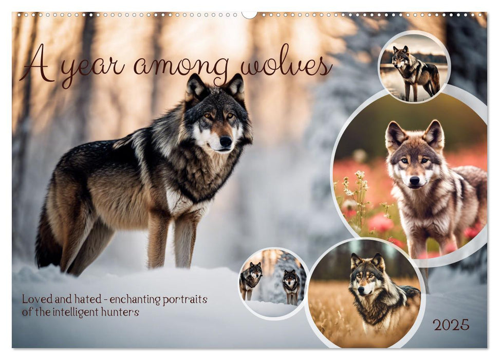 A year among wolves (CALVENDO Monthly Calendar 2025)