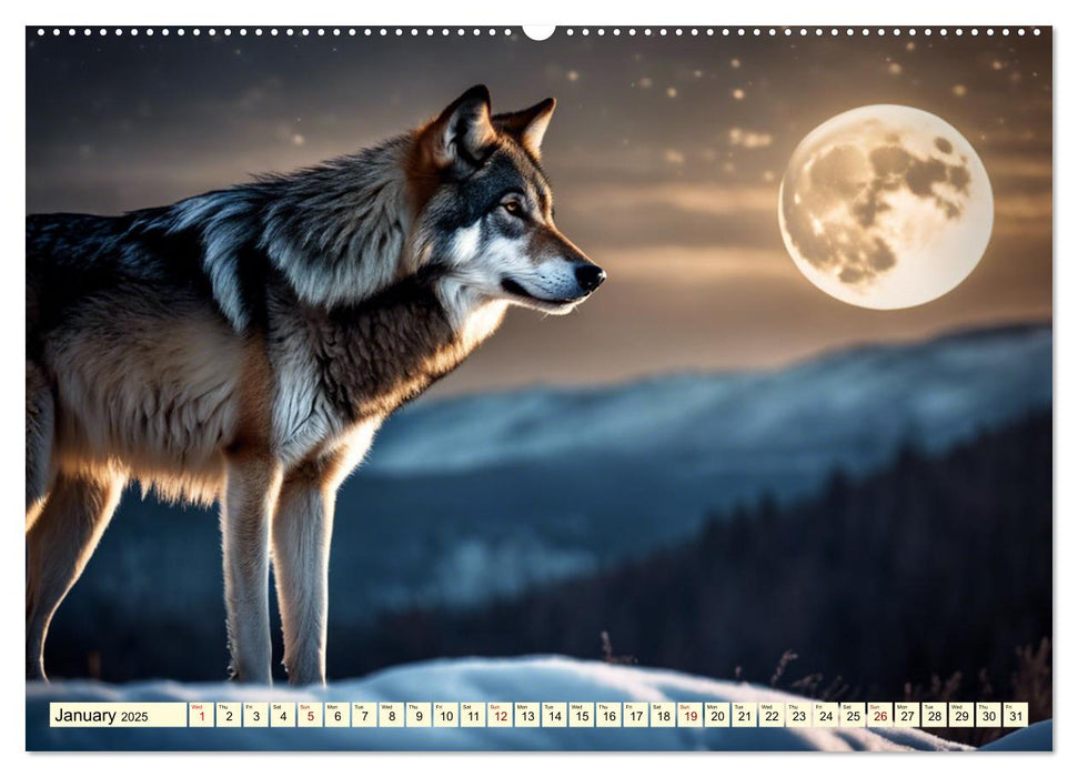 A year among wolves (CALVENDO Monthly Calendar 2025)