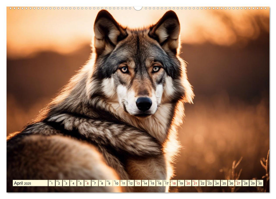 A year among wolves (CALVENDO Monthly Calendar 2025)