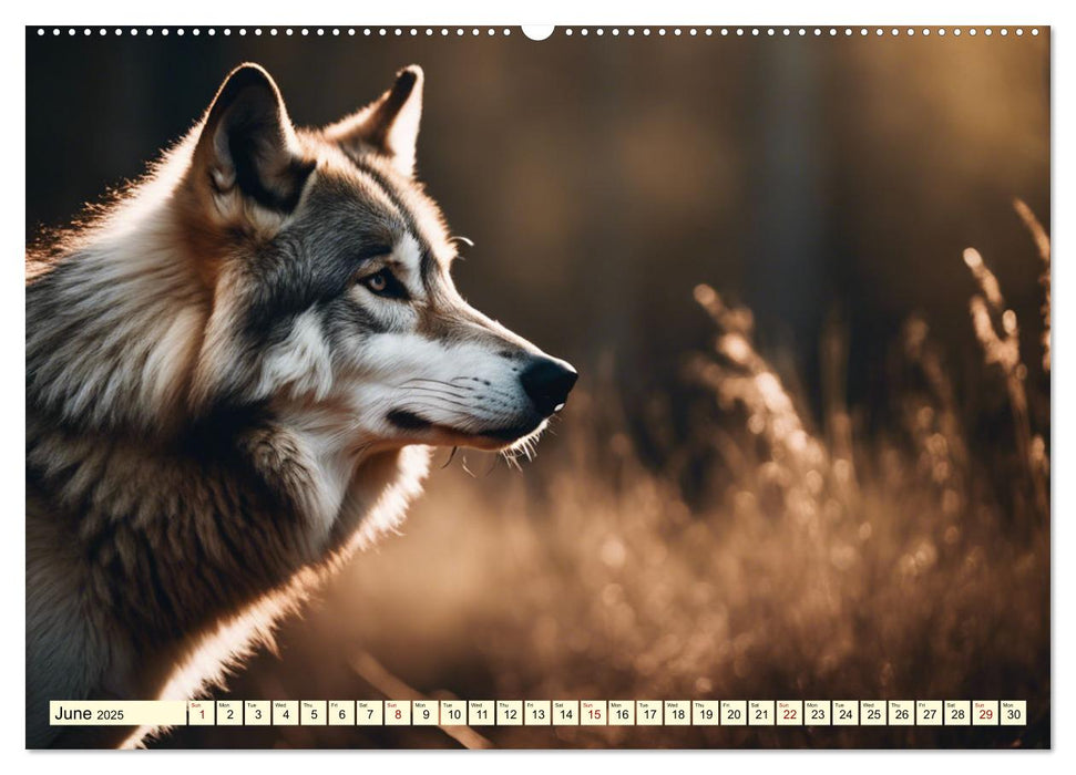 A year among wolves (CALVENDO Monthly Calendar 2025)