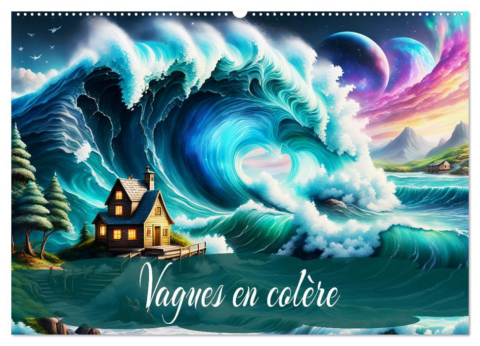 Vagues en colère (CALVENDO Calendrier mensuel 2025)