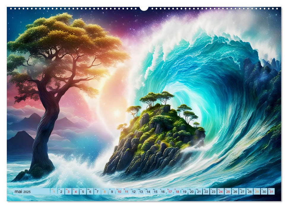 Vagues en colère (CALVENDO Calendrier mensuel 2025)