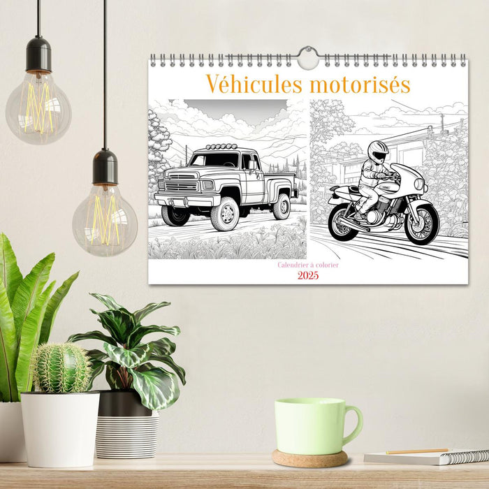 Véhicules motorisés (CALVENDO Calendrier mensuel 2025)