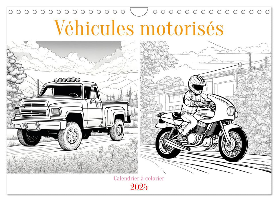 Véhicules motorisés (CALVENDO Calendrier mensuel 2025)