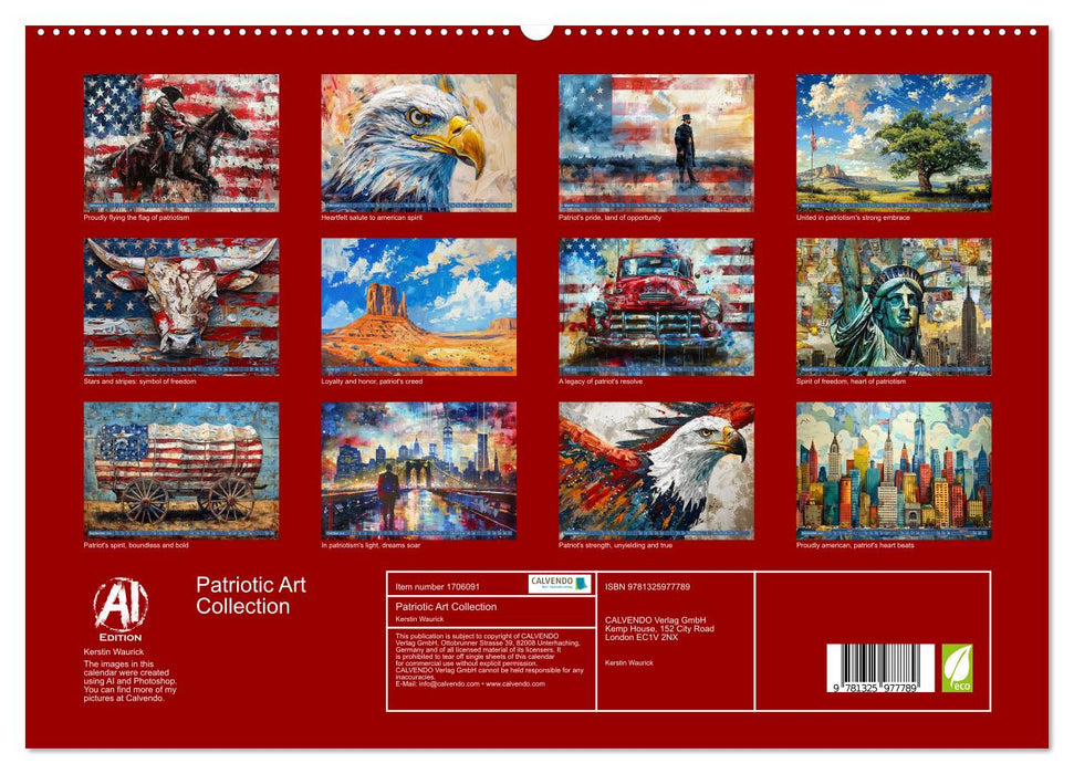 Patriotic Art Collection (CALVENDO Premium-Calendar 2025)