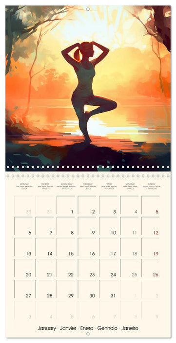 Never Forget Yoga (CALVENDO Monthly Calendar 2025)