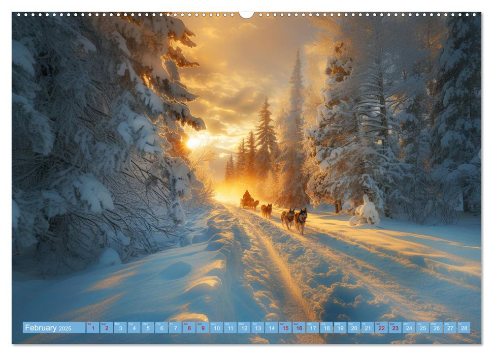 Sled Dogs - the Dream of Running (CALVENDO Monthly Calendar 2025)