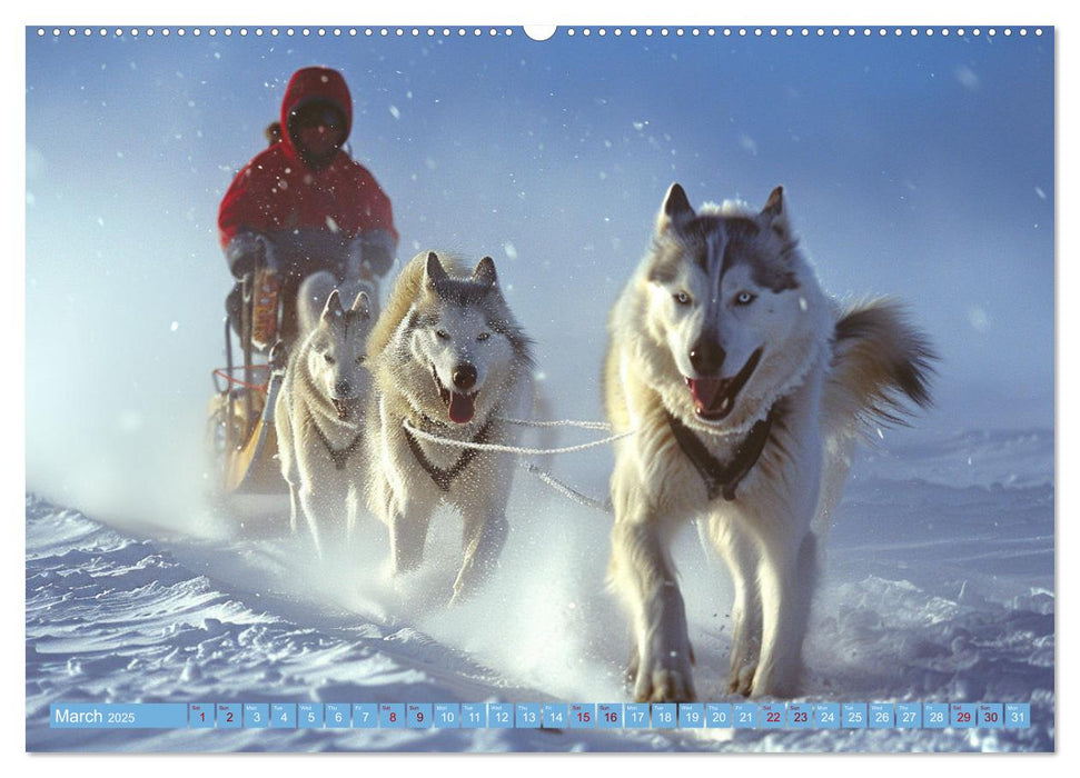 Sled Dogs - the Dream of Running (CALVENDO Monthly Calendar 2025)