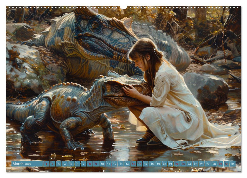 Dinosaur Legends (CALVENDO Monthly Calendar 2025)