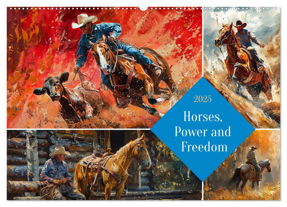 Horses, Power and Freedom (CALVENDO Monthly Calendar 2025)