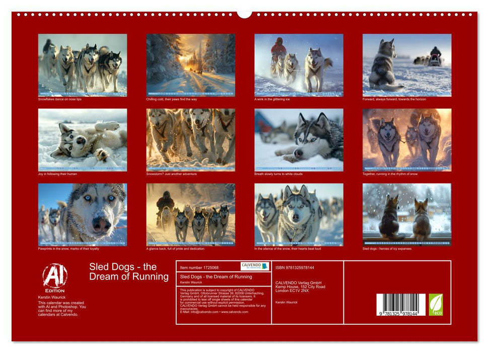 Sled Dogs - the Dream of Running (CALVENDO Premium-Calendar 2025)