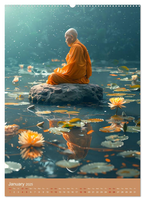 Zen in Orange (CALVENDO Monthly Calendar 2025)