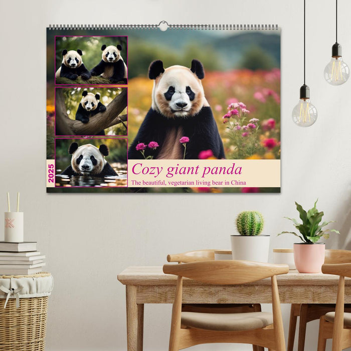 Cozy giant panda (CALVENDO Monthly Calendar 2025)