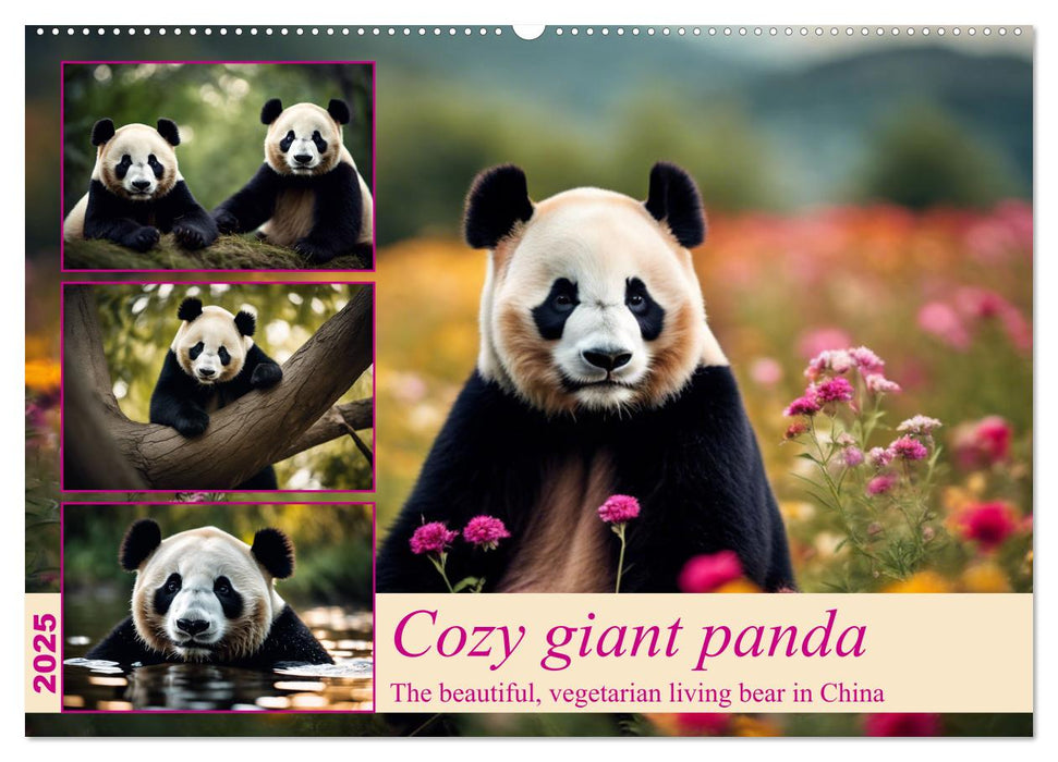 Cozy giant panda (CALVENDO Monthly Calendar 2025)