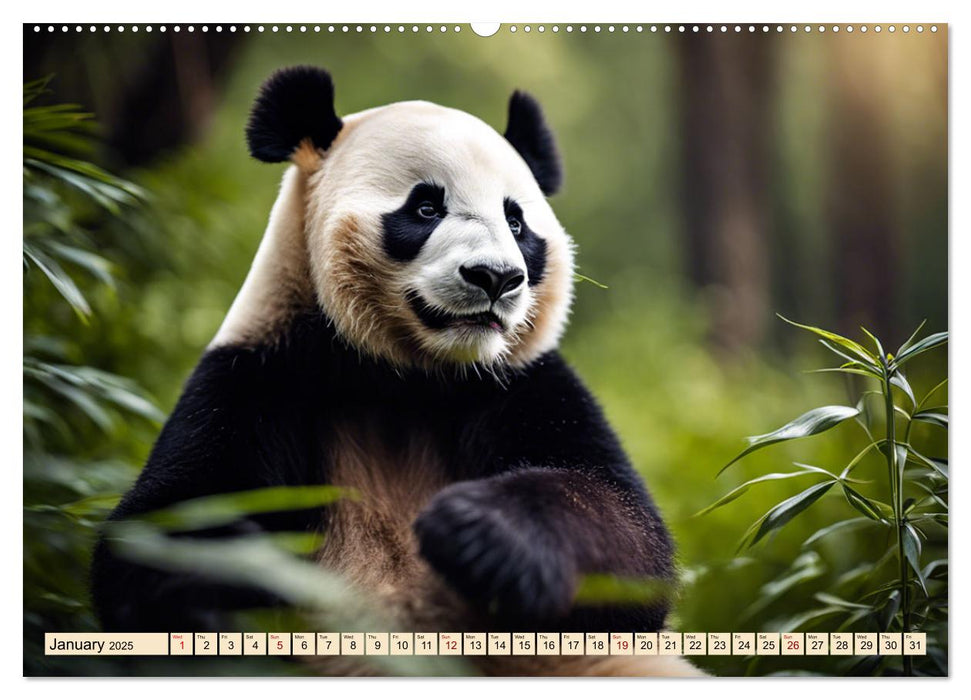 Cozy giant panda (CALVENDO Monthly Calendar 2025)