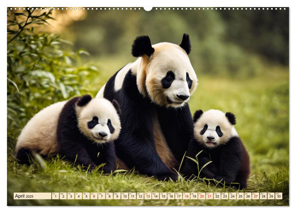 Cozy giant panda (CALVENDO Monthly Calendar 2025)