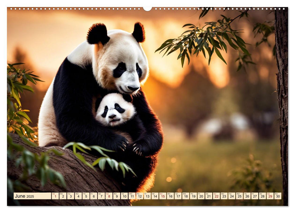 Cozy giant panda (CALVENDO Monthly Calendar 2025)