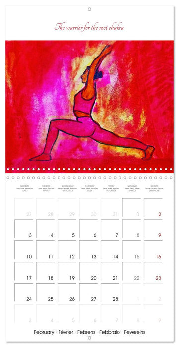 Yoga Power colours - Yoga asanas in relation to the chakras (CALVENDO Monthly Calendar 2025)