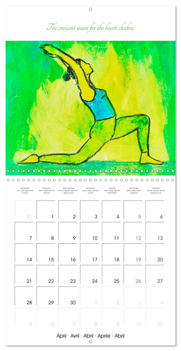 Yoga Power colours - Yoga asanas in relation to the chakras (CALVENDO Monthly Calendar 2025)