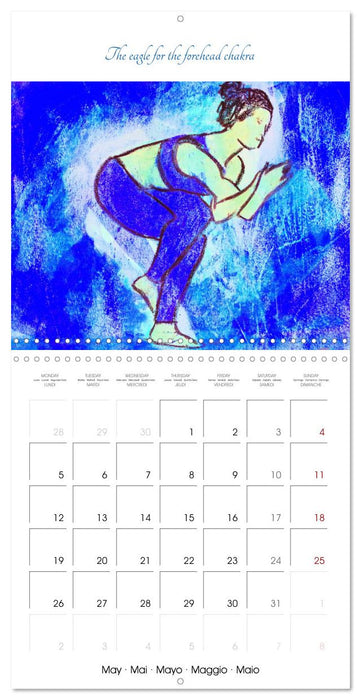 Yoga Power colours - Yoga asanas in relation to the chakras (CALVENDO Monthly Calendar 2025)