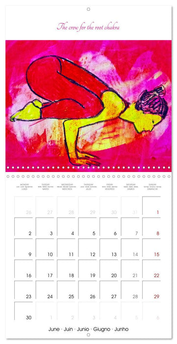 Yoga Power colours - Yoga asanas in relation to the chakras (CALVENDO Monthly Calendar 2025)