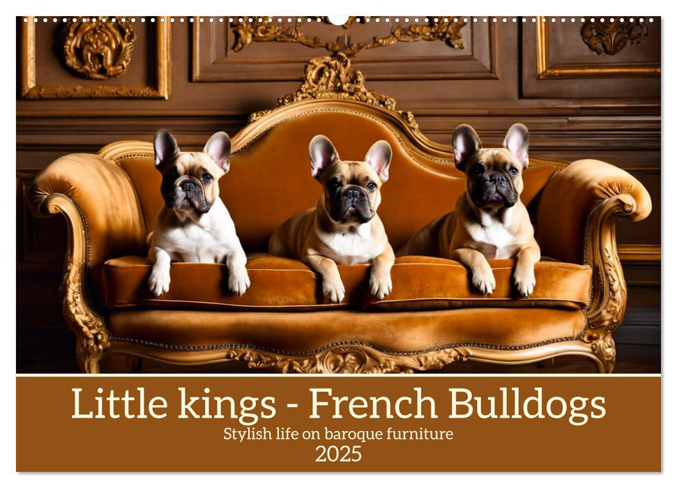 Little kings - French Bulldogs (CALVENDO Monthly Calendar 2025)