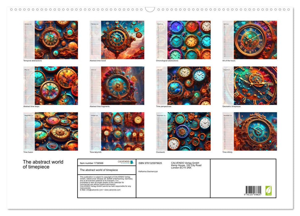 The abstract world of timepiece (CALVENDO Monthly Calendar 2025)