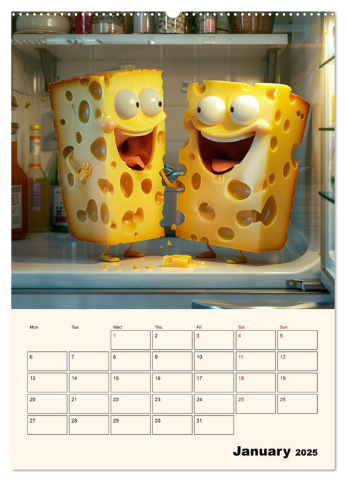 The Light ist still on in the Fridge (CALVENDO Monthly Calendar 2025)