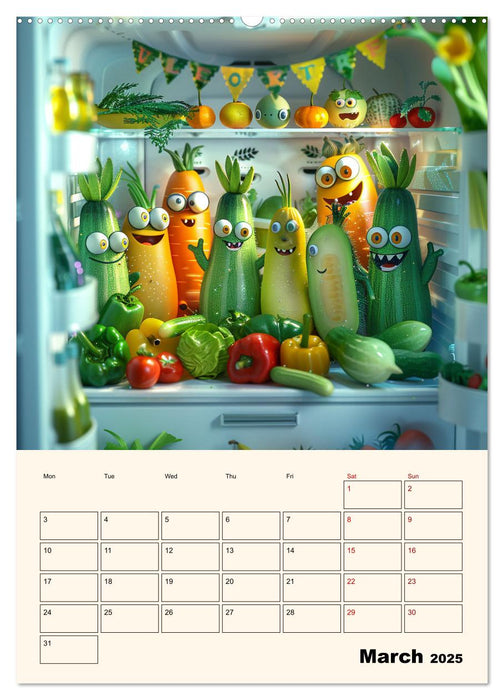 The Light ist still on in the Fridge (CALVENDO Monthly Calendar 2025)