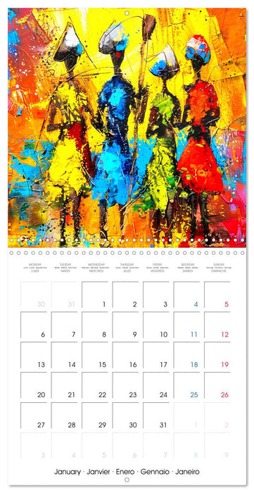 Colorful Raw Art (CALVENDO Monthly Calendar 2025)