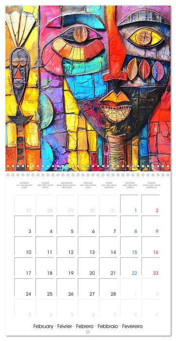 Colorful Raw Art (CALVENDO Monthly Calendar 2025)