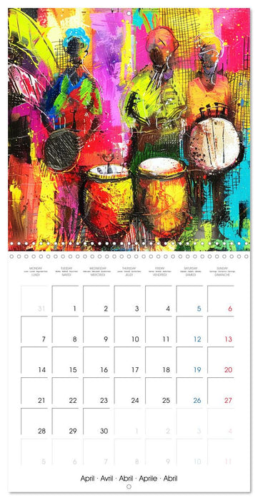 Colorful Raw Art (CALVENDO Monthly Calendar 2025)