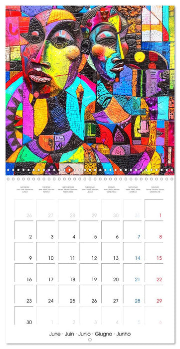 Colorful Raw Art (CALVENDO Monthly Calendar 2025)