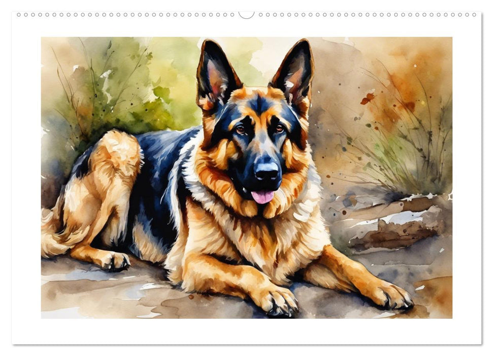 German Shepherds - classics around the globe (CALVENDO Premium-Calendar 2025)