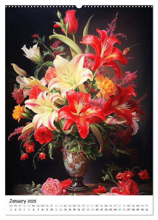 Blossoms & Vases (CALVENDO Premium-Calendar 2025)