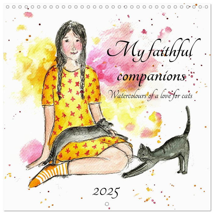 My faithful companions - Watercolours of a love for cats (CALVENDO Monthly Calendar 2025)