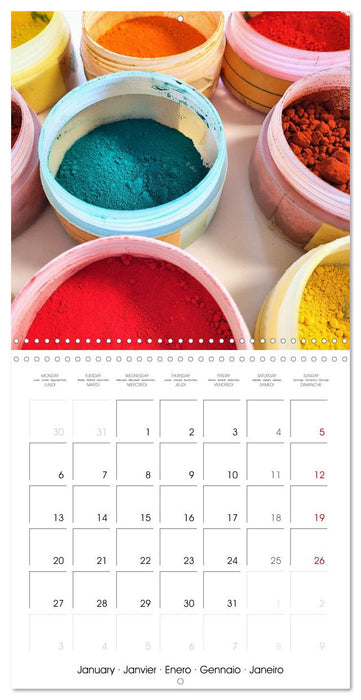 Painting makes you happy - Colourful art material in portrait (CALVENDO Monthly Calendar 2025)