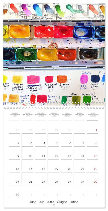 Painting makes you happy - Colourful art material in portrait (CALVENDO Monthly Calendar 2025)