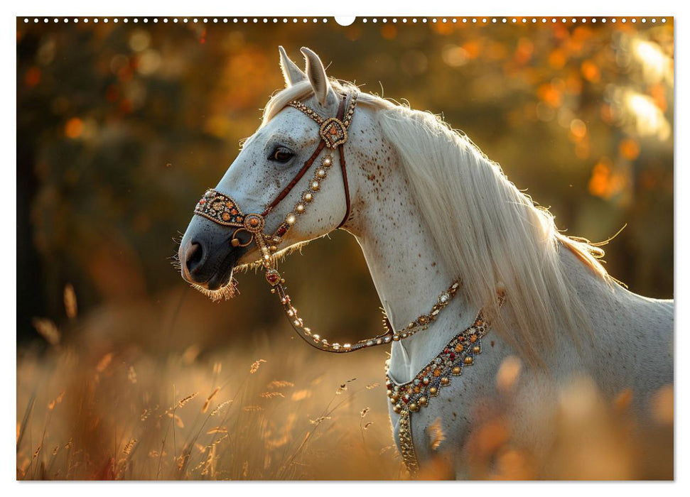 White Horses in Splendor (CALVENDO Monthly Calendar 2025)