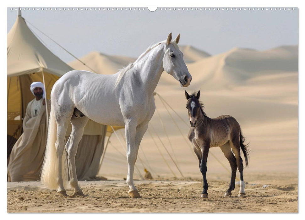 White Horses in Splendor (CALVENDO Monthly Calendar 2025)