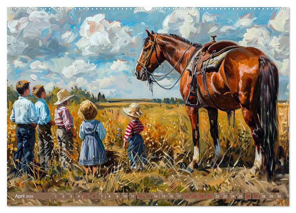 Life on a Farm in Old America (CALVENDO Monthly Calendar 2025)