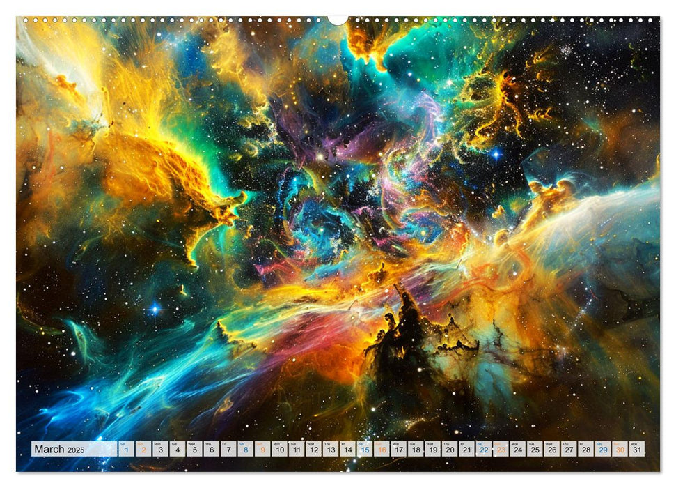 Dazzling Nebulae (CALVENDO Monthly Calendar 2025)