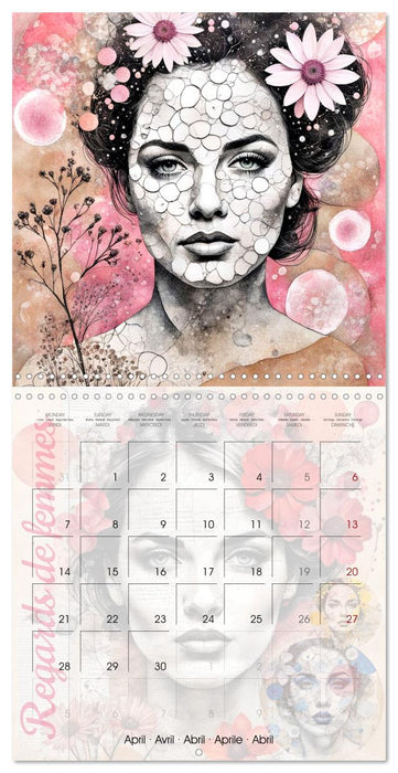 Regards de femmes (CALVENDO Calendrier mensuel 2025)