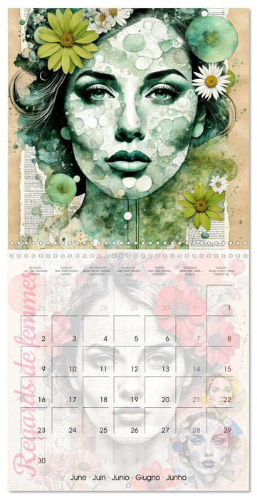 Regards de femmes (CALVENDO Calendrier mensuel 2025)