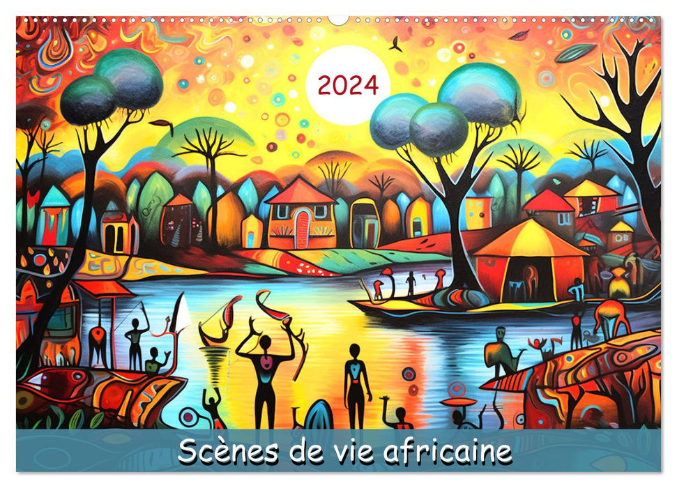 Scènes de vie africaine (CALVENDO Calendrier mensuel 2025)