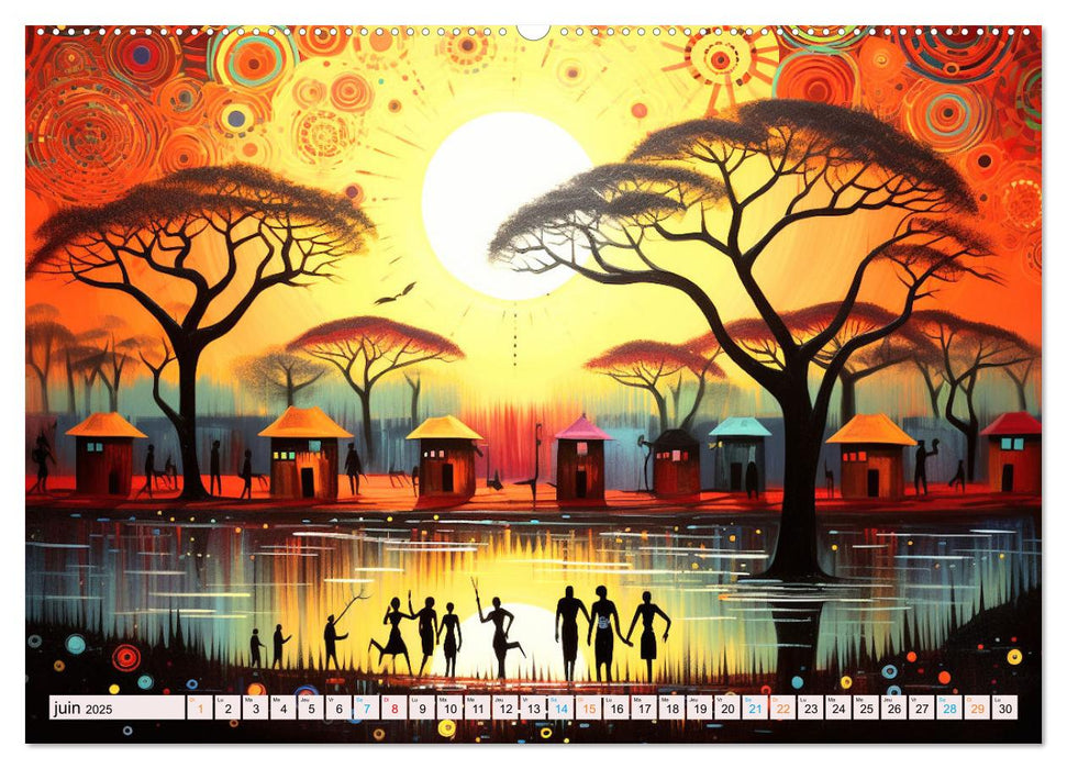 Scènes de vie africaine (CALVENDO Calendrier mensuel 2025)